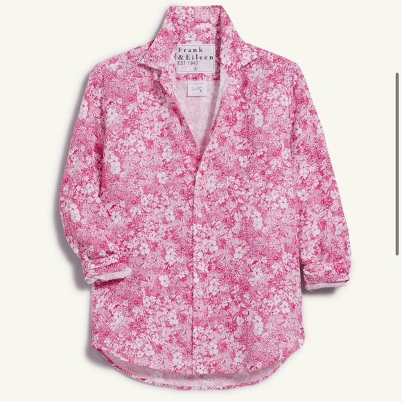 Frank & Eileen: EILEEN Pink Floral, Italian Classic Linen M - Picture 6 of 7